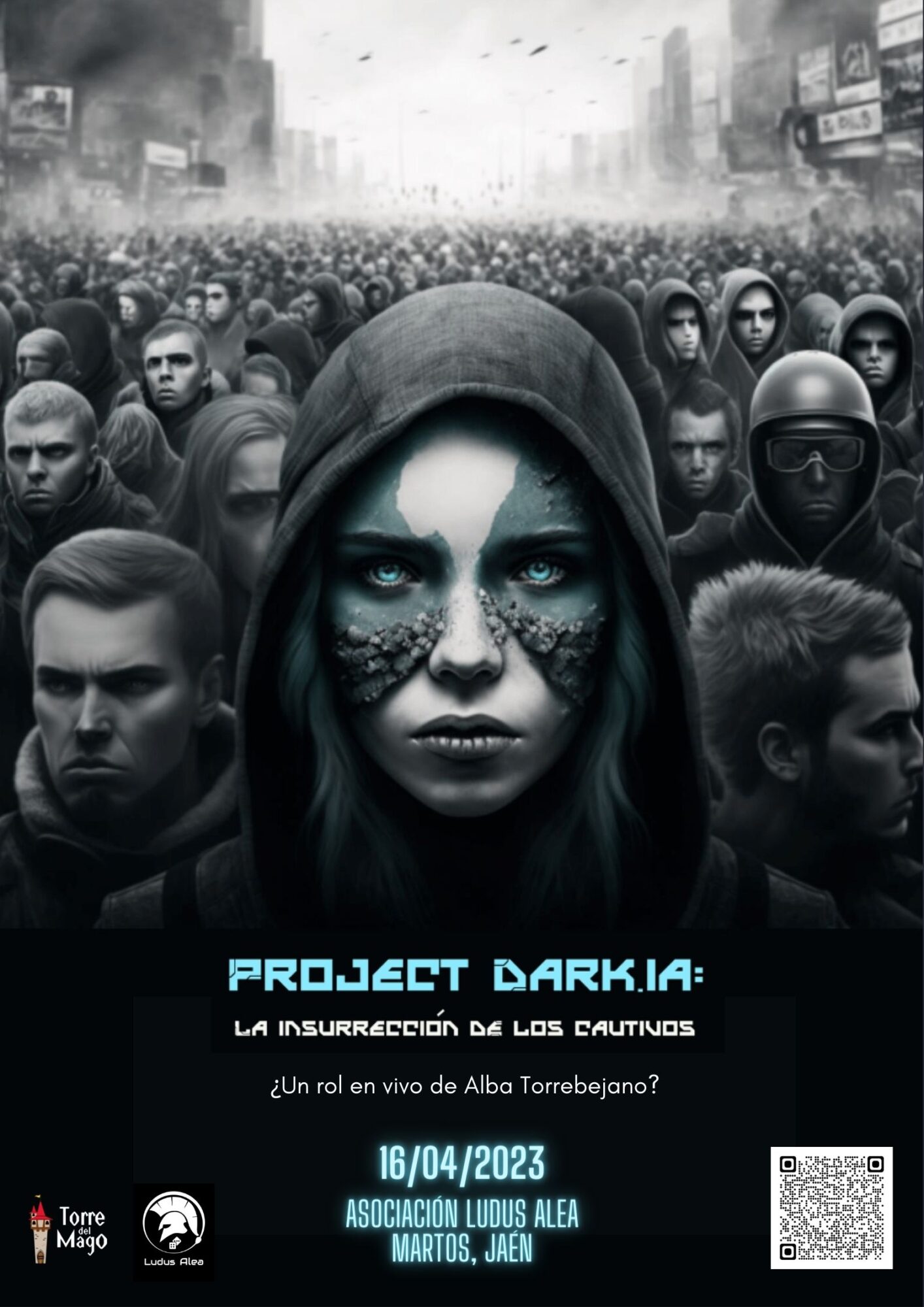 Cartel de Project Dark.ia, rol en vivo en Martos